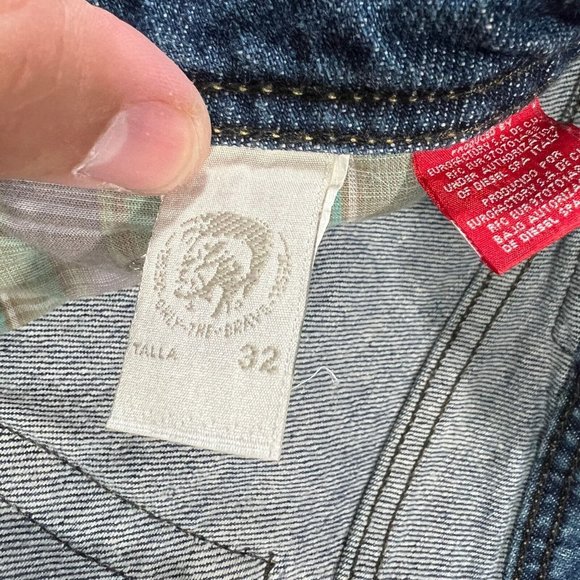 Diesel Zatiny Bootcut Jeans 32x31 Mens Blue Denim Distressed Pants Button Fly - Picture 6 of 12